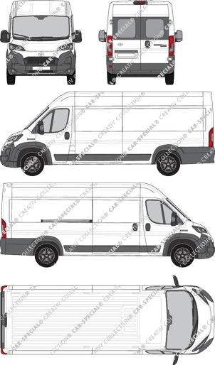 Toyoa Proace Max, van/transporter, L4H2, rear window, Rear Wing Doors, 1 Sliding Door (2024)