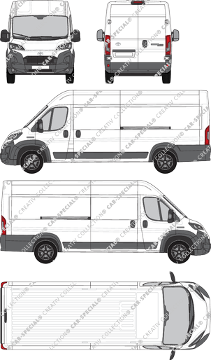 Toyoa Proace Max, van/transporter, L4H2, Rear Wing Doors, 2 Sliding Doors (2024)