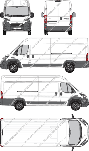 Toyoa Proace Max, furgón, L4H2, Rear Wing Doors, 2 Sliding Doors (2024)