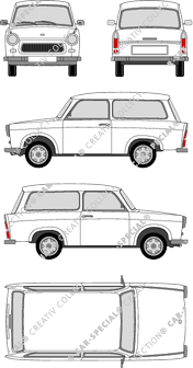 Sachsenring Trabant 601, 601, Station wagon, 3 Doors