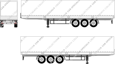 Kögel Euro Cooler Pritschensattelauflieger, Typ SN 24P 100, Pritschensattelauflieger, Typ SN 24P 100, Semi-trailer