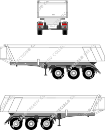 Meiller Halfpipe, Sattelauflieger, Semi-trailer