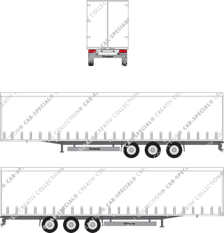 Krone Profi Liner 3-Achs Kofferauflieger, SDP 27eLB2-CS, 3-Achs Kofferauflieger, SDP 27eLB2-CS, Semirimorchio