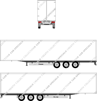 Krone Fresh Liner 3-Achs Kofferauflieger, SDP 27eLB2-LI, 3-Achs Kofferauflieger, SDP 27eLB2-LI, Semi-trailer