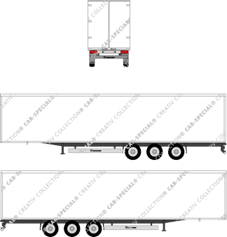 Krone Fresh Liner 3-Achs Kofferauflieger, SDP 27eLB2-LI, 3-Achs Kofferauflieger, SDP 27eLB2-LI, Semirimorchio