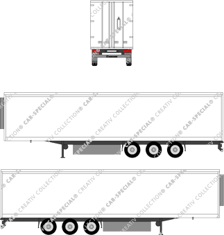 Krone Cool Liner Meathang, 3-Achs Kofferauflieger, SDR 27 eL2-FB, Meathang, 3-Achs Kofferauflieger, SDR 27 eL2-FB, Semi-trailer