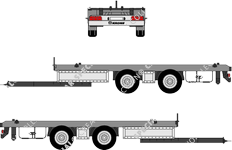 Krone Profi Box Carrier ZZW 18 eLB9, Fahrgestell, ZZW 18 eLB9, Telaio per sovrastrutture