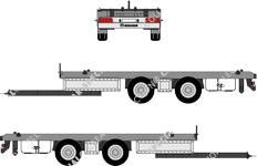 Krone Profi Box Carrier ZZW 18 eLB9, Fahrgestell, ZZW 18 eLB9, Chassis for superstructures