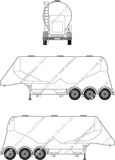 Feldbinder Silosattelanhänger  EUT 40.3-3/1, Sattelauflieger (2007)