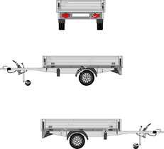 Humbaur Serie 1000 HU Einachs-Anhänger, Hochlader,  (2013)