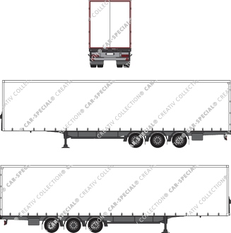 Schwarzmüller Mega-Schiebeplanen-Plateausattelanhänger Semi-trailer (Trai_062)
