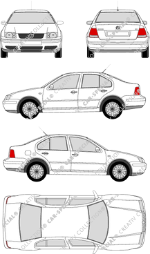 Volkswagen Bora limusina, 1998–2005 (VW_002)