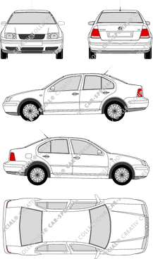 Volkswagen Bora berlina, 1998–2005 (VW_002)