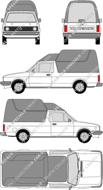 Volkswagen Caddy GFK-Hardtop, GFK, Pick-up (1997)