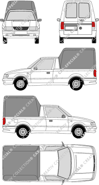 Volkswagen Caddy GFK-Hardtop, GFK, Pick-up (1997)