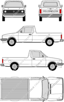 Volkswagen Caddy Pick-up, 1979–1993 (VW_008)