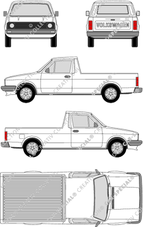 Volkswagen Caddy, Pick-up (1979)