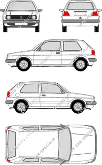 Volkswagen Golf Hatchback, 1983–1992 (VW_010)