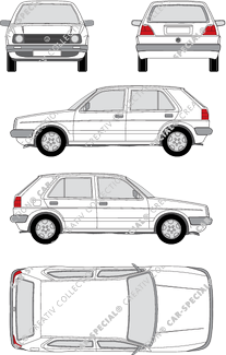 Volkswagen Golf, II, Kombilimousine, 5 Doors (1983)