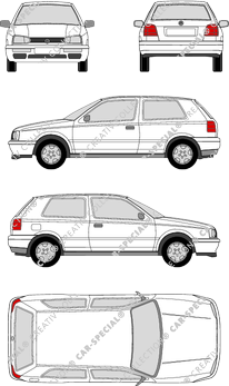 Volkswagen Golf, III, Kombilimousine, 3 Doors (1991)