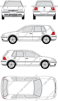 Volkswagen Golf, IV, Kombilimousine, 5 Doors (1997)