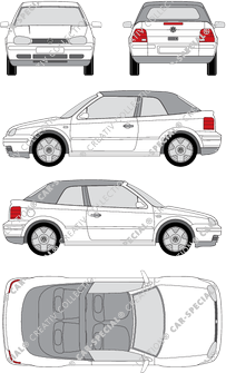 Volkswagen Golf, IV, Cabriolet, 2 Doors (1998)