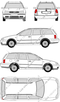 Volkswagen Golf Variant, IV, Variant, 5 Doors (1999)