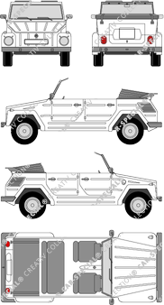 Volkswagen Kübelwagen Cabrio, 1969–1980 (VW_024)