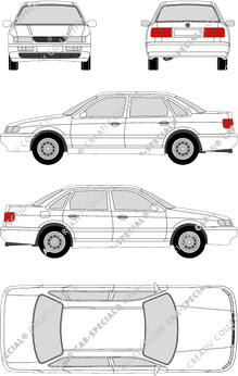 Volkswagen Passat, limusina, 4 Doors (1993)