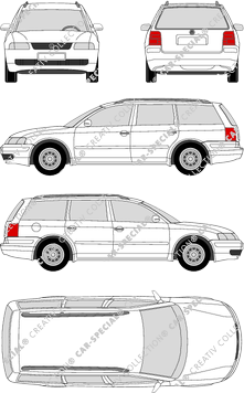 Volkswagen Passat Variant station wagon, 1997–2001 (VW_030)