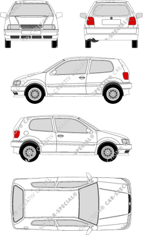 Volkswagen Polo, III, Hatchback, 3 Doors (1994)