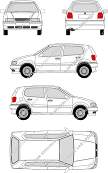 Volkswagen Polo, III, Hayon, 5 Doors (1994)