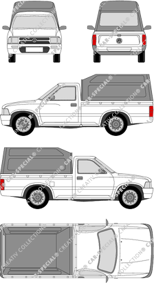 Volkswagen Taro GFK-Hardtop, GFK, Pick-up (1975)