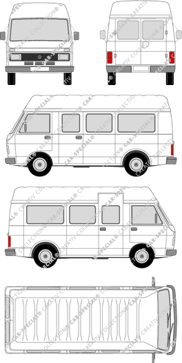 Volkswagen LT 28, Bus, Hochdach, Radstand lang (1975)