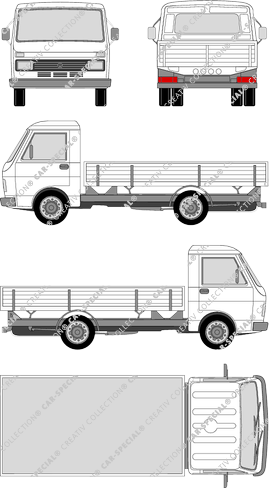 Volkswagen LT 35, pianale, Einzelkabine (1975)