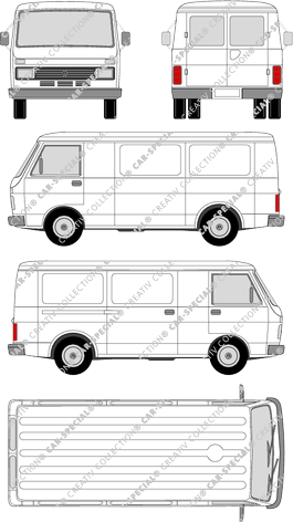 Volkswagen LT 40/45, van/transporter, rear window (1975)