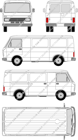 Volkswagen LT 40/45, fourgon, Heck verglast (1975)