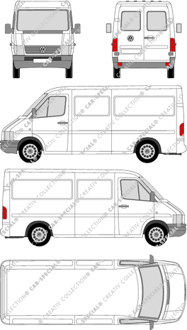 Volkswagen LT 28, van/transporter, rear window (1996)
