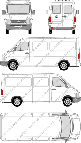 Volkswagen LT 28, fourgon, Heck verglast (1996)