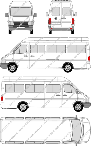 Volkswagen LT 35, Radstand 4025, camionnette, toit haut (1996)