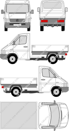 Volkswagen LT 28, Radstand 3000, platform, single cab (1996)