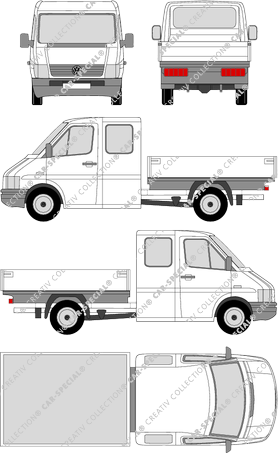 Volkswagen LT 28, pont, double cabine (1996)