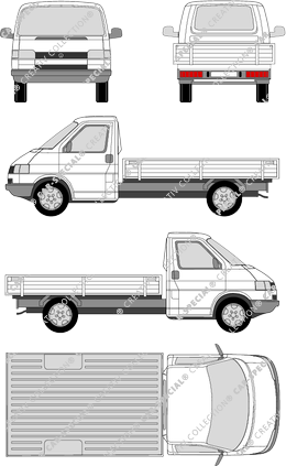 Volkswagen Transporter, T4, low-loading platform, long wheelbase (1990)