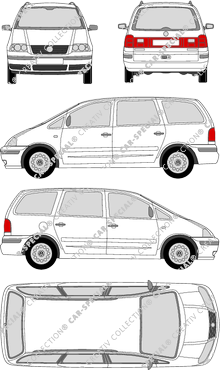 Volkswagen Sharan, station wagon, 5 Doors (2001)