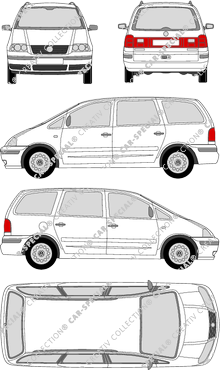 Volkswagen Sharan Station wagon, 2001–2004 (VW_095)