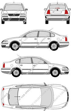 Volkswagen Passat limusina, 2001–2005 (VW_097)