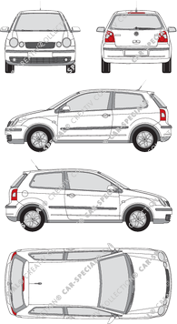 Volkswagen Polo Hatchback, 2001–2003 (VW_102)