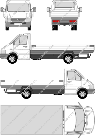 Volkswagen LT 46, catre, cabina individual (1996)