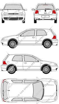 Volkswagen Golf R32, IV, R32, Hayon, 3 Doors (2003)