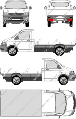 Volkswagen Transporter, T5, platform, single cab (2003)